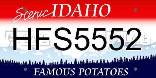 HFS5552 Idaho License Plate