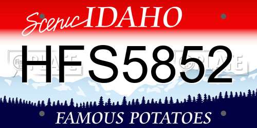 HFS5852 Idaho License Plate