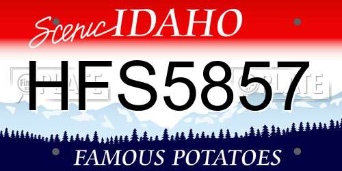 HFS5857 Idaho License Plate