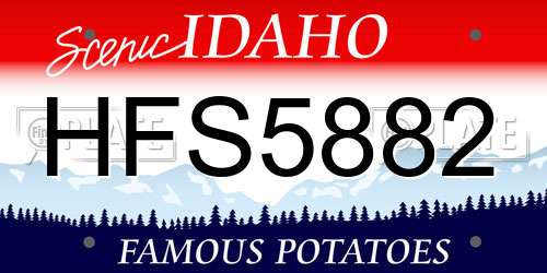 HFS5882 Idaho License Plate