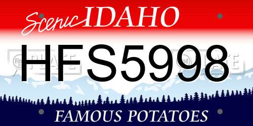 HFS5998 Idaho License Plate
