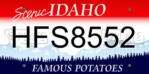 HFS8552 Idaho License Plate