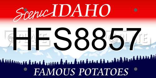 HFS8857 Idaho License Plate