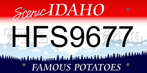 HFS9677 Idaho License Plate
