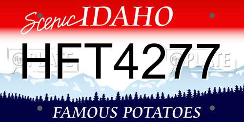 HFT4277 Idaho License Plate