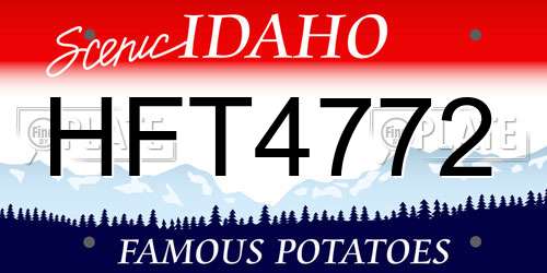 HFT4772 Idaho License Plate