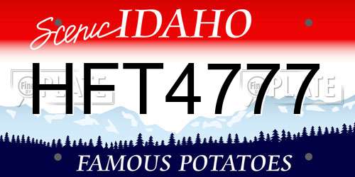 HFT4777 Idaho License Plate