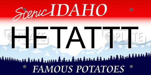 HFTATTT Idaho License Plate