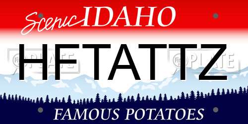 HFTATTZ Idaho License Plate