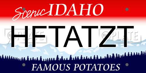 HFTATZT Idaho License Plate