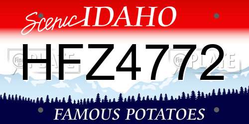 HFZ4772 Idaho License Plate