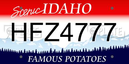 HFZ4777 Idaho License Plate