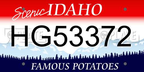 HG53372 Idaho License Plate