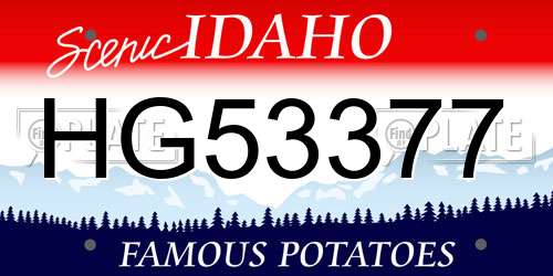 HG53377 Idaho License Plate