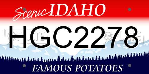 HGC2278 Idaho License Plate