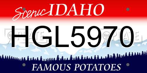 HGL5970 Idaho License Plate