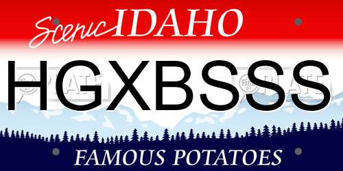 HGXBSSS Idaho License Plate