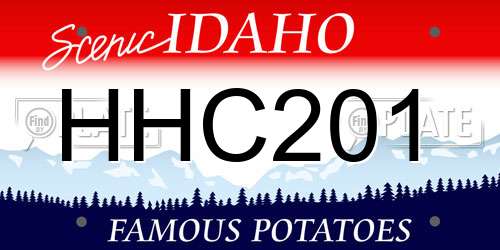 HHC201 Idaho License Plate