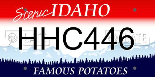 HHC446 Idaho License Plate