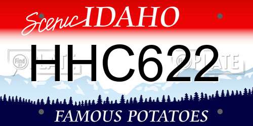 HHC622 Idaho License Plate