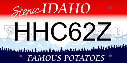 HHC62Z Idaho License Plate