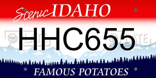 HHC655 Idaho License Plate