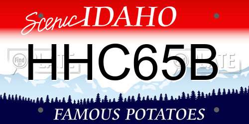 HHC65B Idaho License Plate