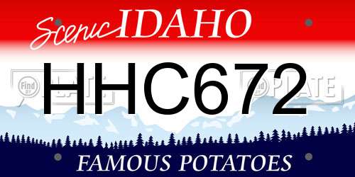 HHC672 Idaho License Plate