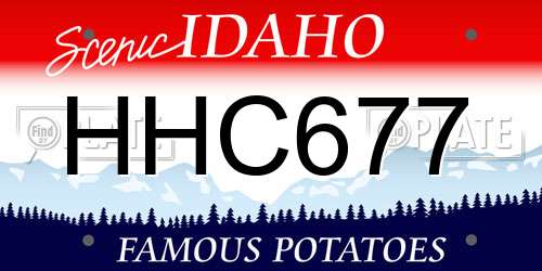 HHC677 Idaho License Plate