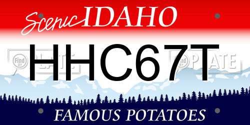 HHC67T Idaho License Plate