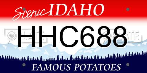 HHC688 Idaho License Plate