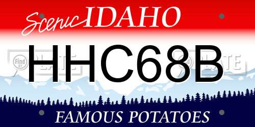 HHC68B Idaho License Plate