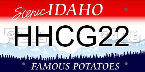 HHCG22 Idaho License Plate