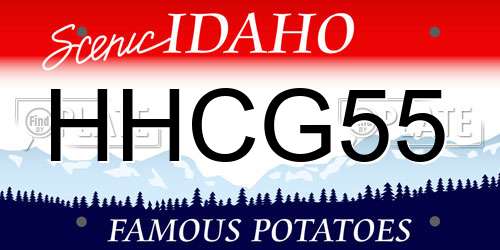 HHCG55 Idaho License Plate