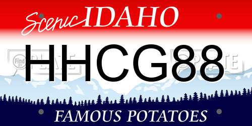 HHCG88 Idaho License Plate