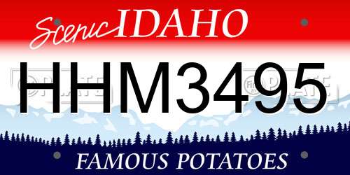 HHM3495 Idaho License Plate