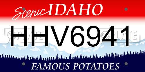 HHV6941 Idaho License Plate