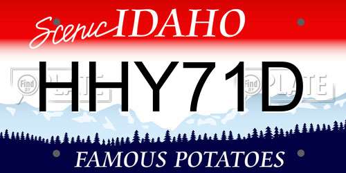 HHY71D Idaho License Plate