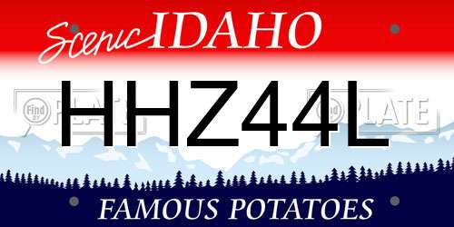 HHZ44L Idaho License Plate
