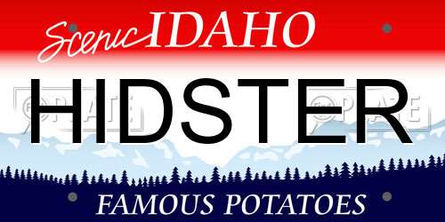 HIDSTER Idaho License Plate