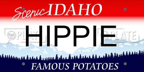 HIPPIE Idaho License Plate