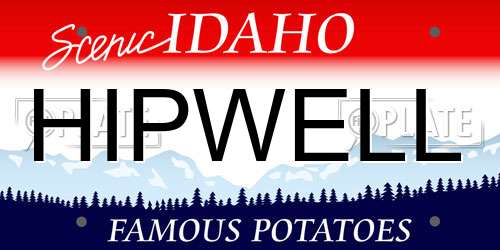 HIPWELL Idaho License Plate