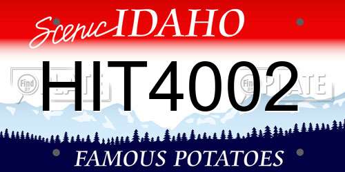 HIT4002 Idaho License Plate