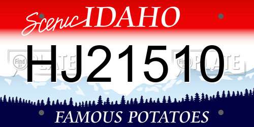 HJ21510 Idaho License Plate