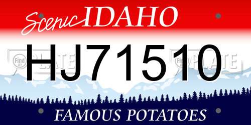 HJ71510 Idaho License Plate