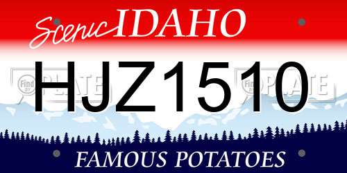 HJZ1510 Idaho License Plate