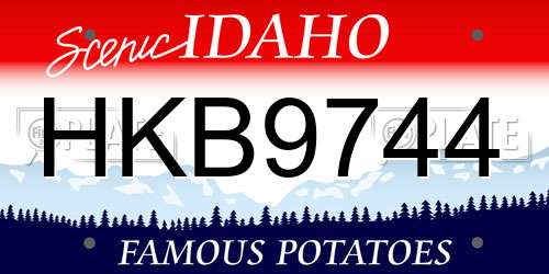 HKB9744 Idaho License Plate
