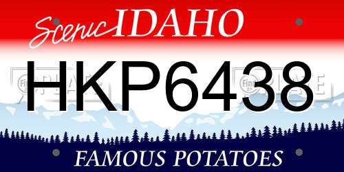HKP6438 Idaho License Plate