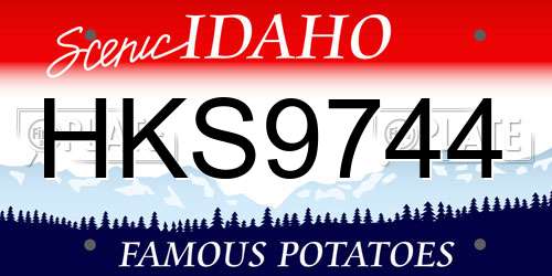 HKS9744 Idaho License Plate