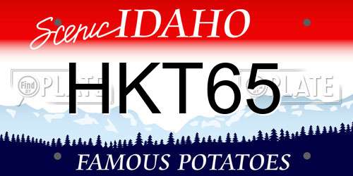 HKT65 Idaho License Plate